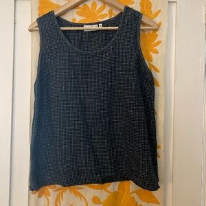 Habitat windowpane linen tank